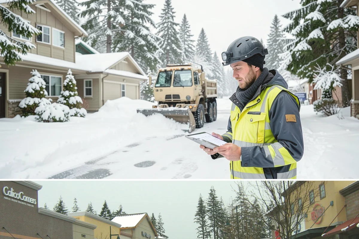 Private Road Snow Removal in Mill Creek, Snohomish County, WA - Set up a private-road contract before December, since foothill roads can hold snow long after Seattle streets are bare.