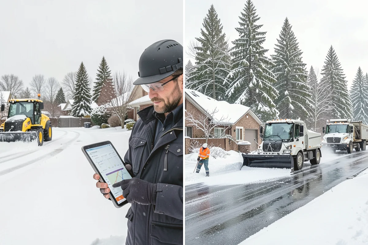 Private Road Snow Removal in Monroe, Snohomish County, WA - Stake the road edges to guide plowing on the running surface