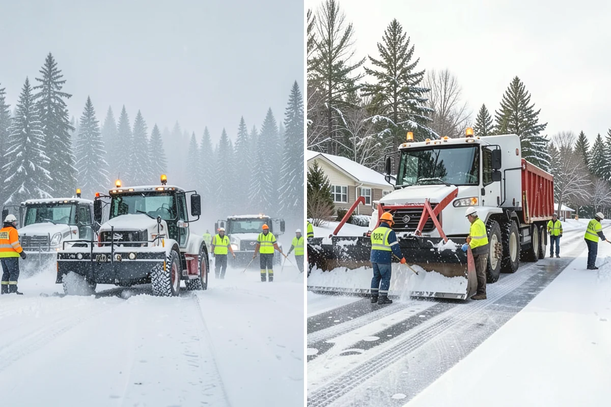 Private Road Snow Removal in Mountlake Terrace, Snohomish County, WA - Stake the road edges to guide plowing on the running surface