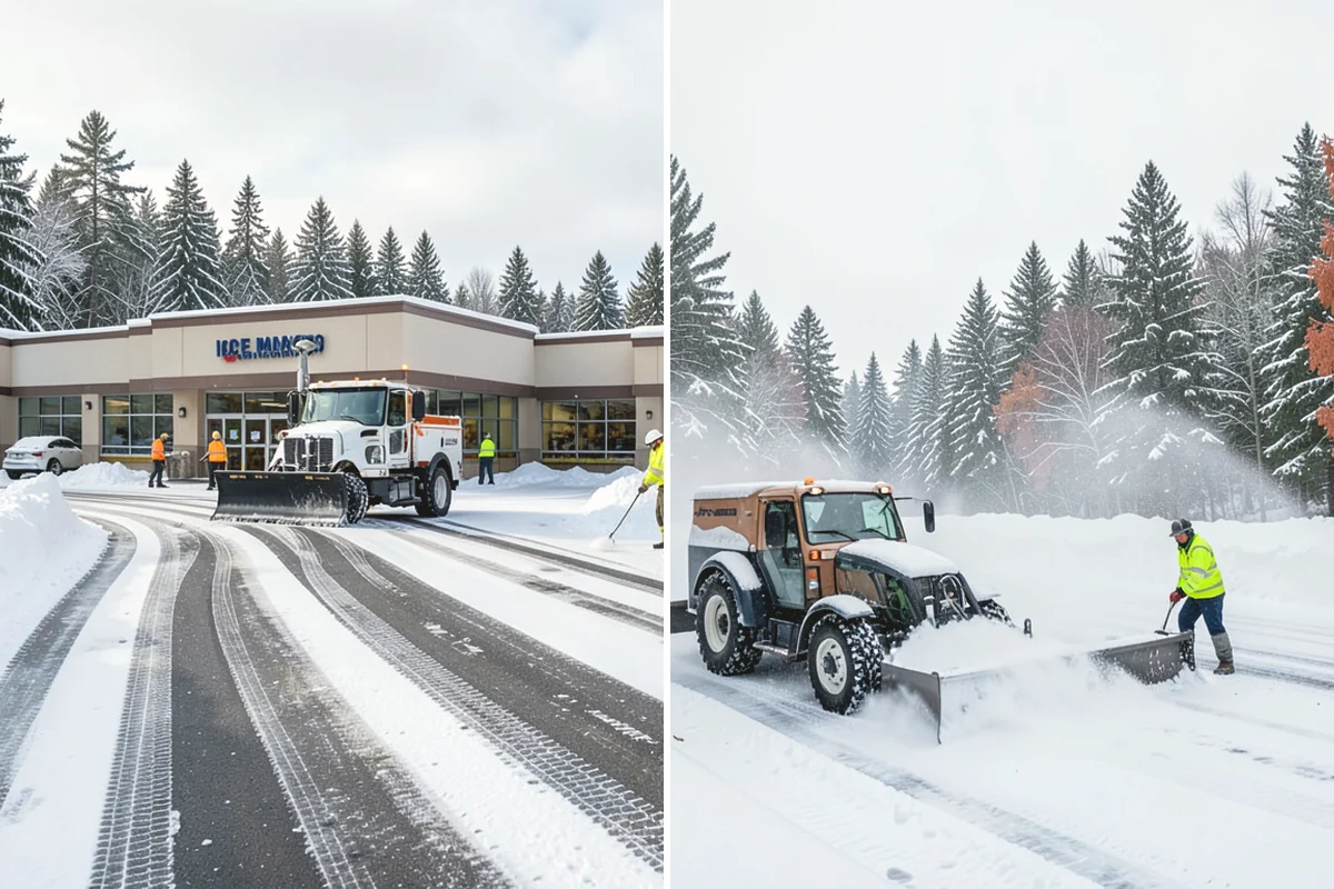 Private Road Snow Removal in Mukilteo, Snohomish County, WA - Stake the road edges to guide plowing on the running surface