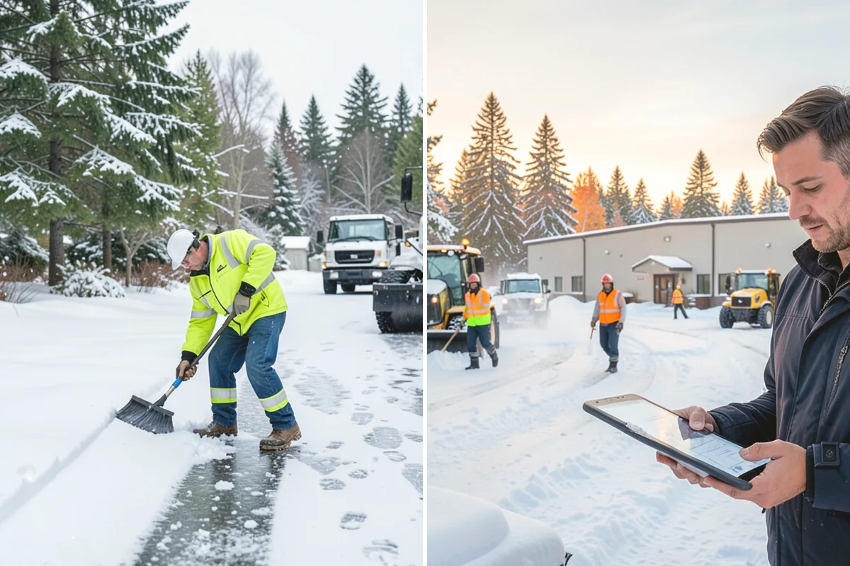 Private Road Snow Removal in North Bend, King County, WA - Stake the road edges to guide plowing on the running surface
