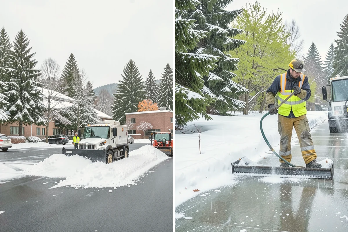 Private Road Snow Removal in Orting, Pierce County, WA - Stake the road edges to guide plowing on the running surface