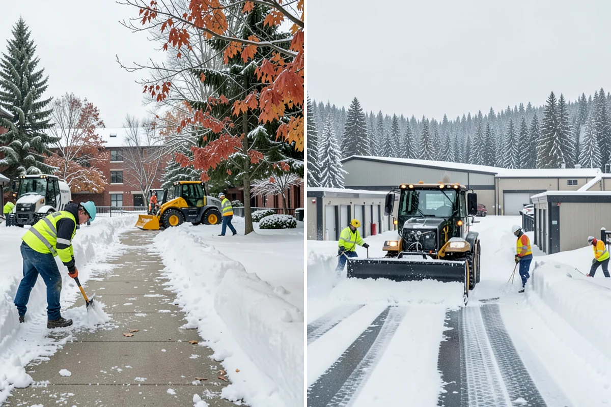 Private Road Snow Removal in Shoreline, King County, WA - Stake the road edges to guide plowing on the running surface