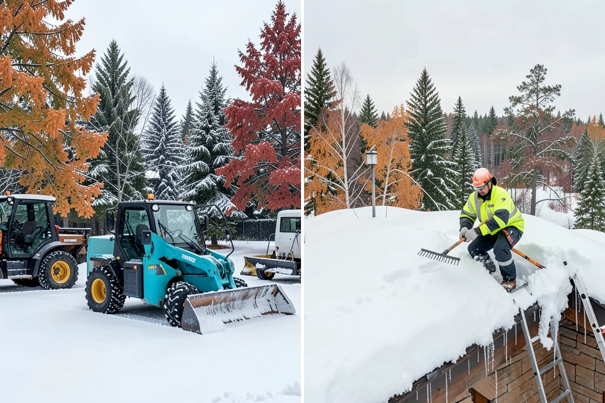 Private Road Snow Removal in Snoqualmie, King County, WA - Stake the road edges to guide plowing on the running surface