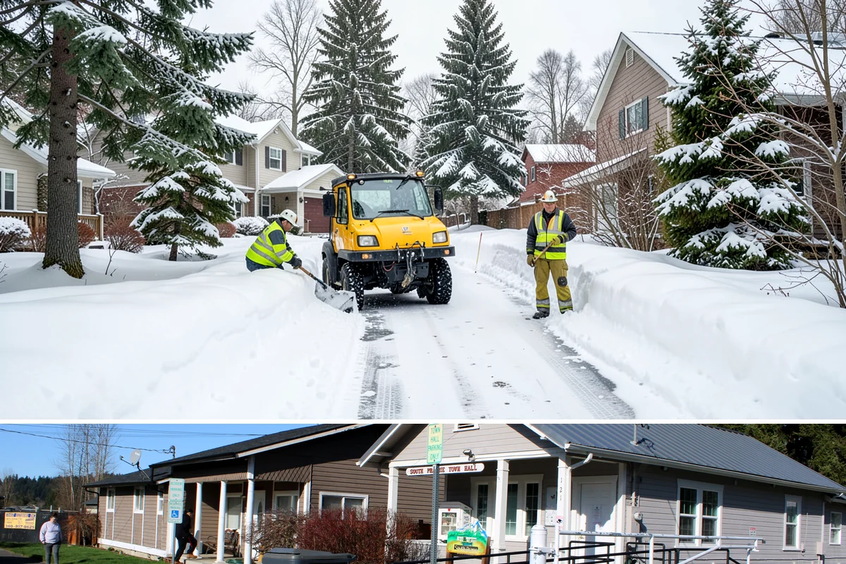 Private Road Snow Removal in South Prairie, Pierce County, WA - Set up a private-road contract before December, since foothill roads can hold snow long after Seattle streets are bare.