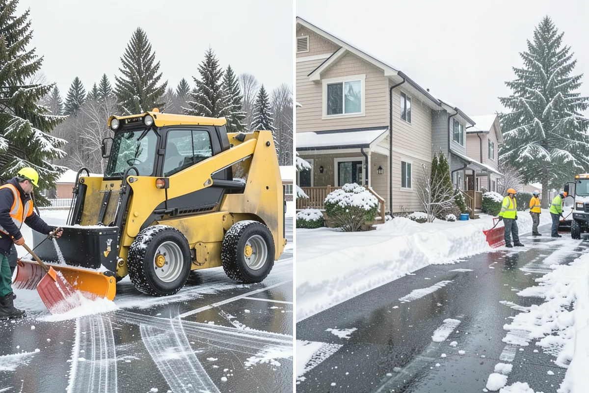 Private Road Snow Removal in Steilacoom, Pierce County, WA - Stake the road edges to guide plowing on the running surface