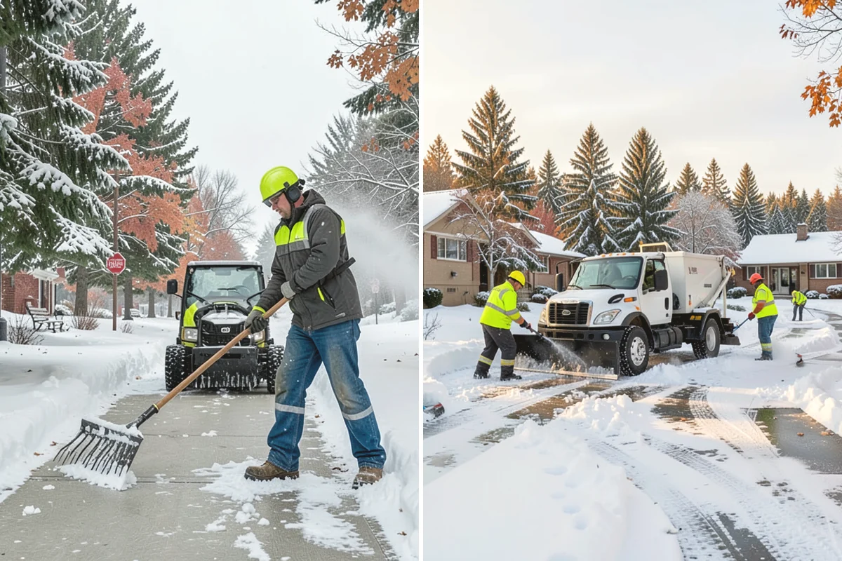 Private Road Snow Removal in Tacoma, Pierce County, WA - Stake the road edges to guide plowing on the running surface