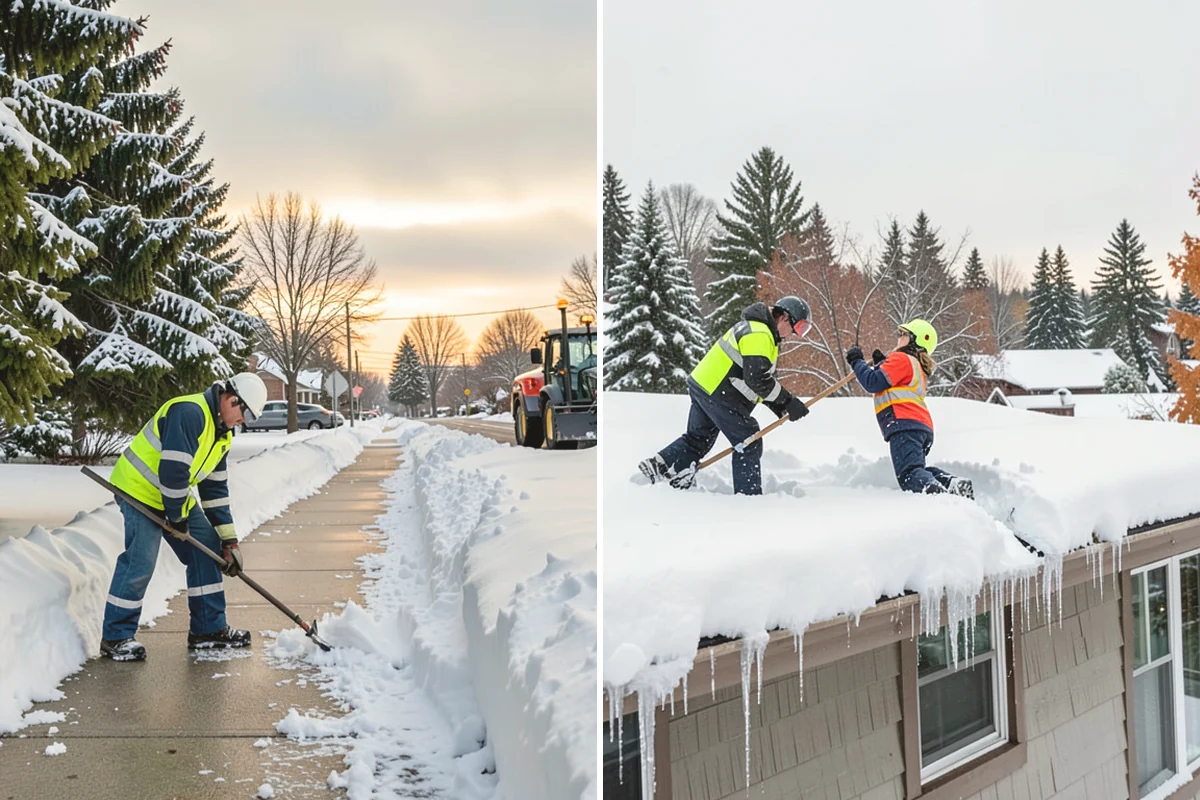 Private Road Snow Removal in Tukwila, King County, WA - Stake the road edges to guide plowing on the running surface