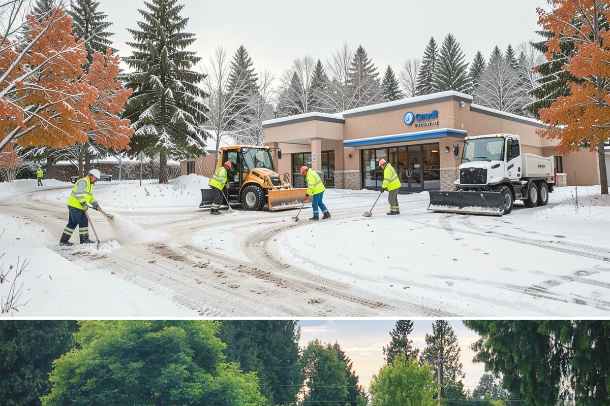 Property Management Deicing in Bonney Lake, Pierce County, WA - Coverage spans the winter across every managed site, with coordinated portfolio-wide readiness during each lowland freezing-rain...