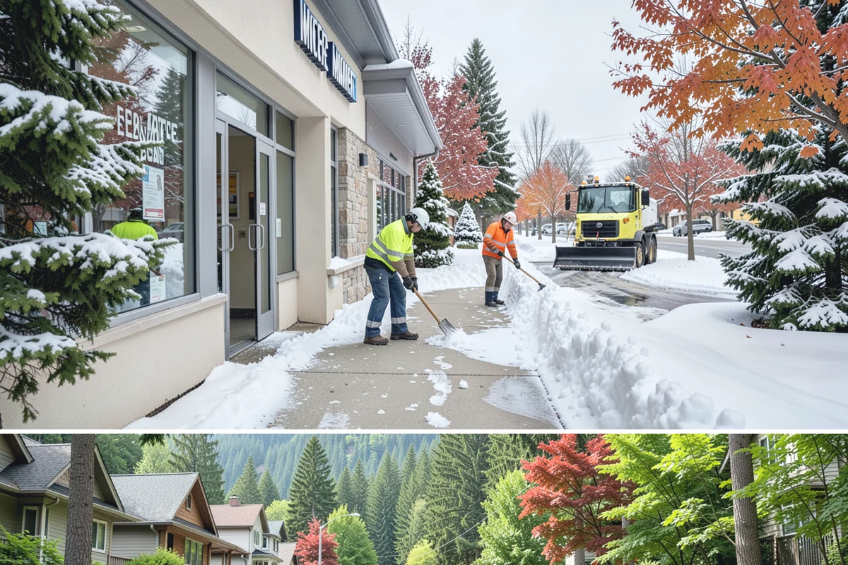 Property Management Deicing in Darrington, Snohomish County, WA - Coverage spans the winter across every managed site, with coordinated portfolio-wide readiness during each lowland freezing-rain...