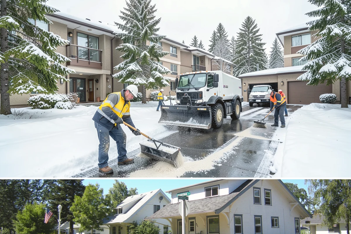 Property Management Deicing in DuPont, Pierce County, WA - Coverage spans the winter across every managed site, with coordinated portfolio-wide readiness during each lowland freezing-rain...