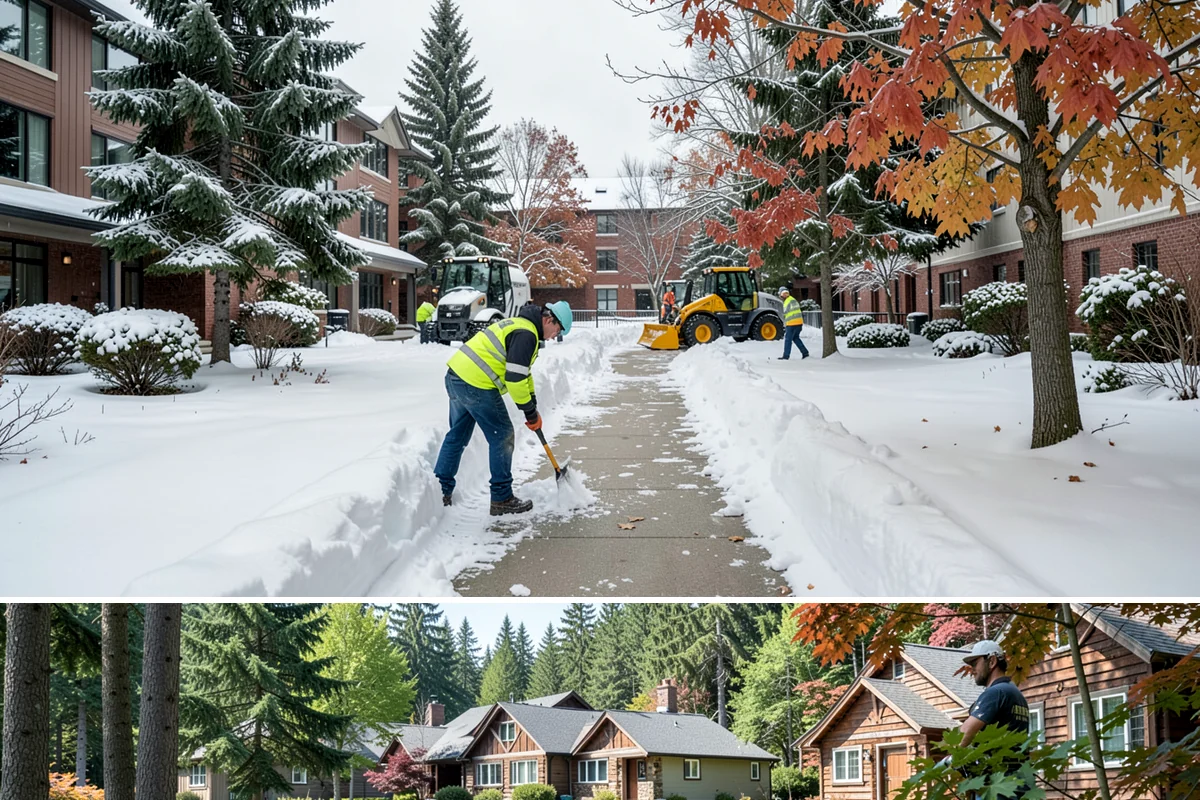 Property Management Deicing in Edgewood, Pierce County, WA - Coverage spans the winter across every managed site, with coordinated portfolio-wide readiness during each lowland freezing-rain...