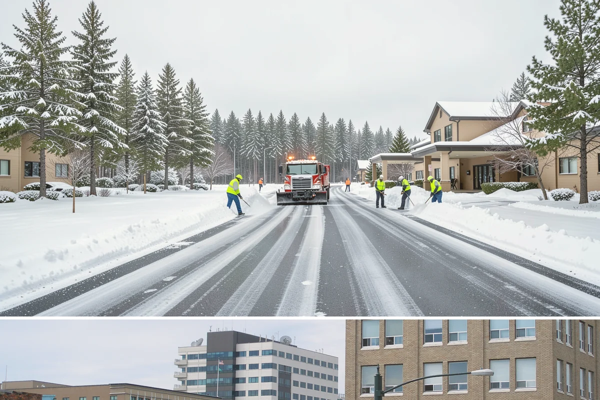 Property Management Deicing in Everett, Snohomish County, WA - Coverage spans the winter across every managed site, with coordinated portfolio-wide readiness during each lowland freezing-rain...