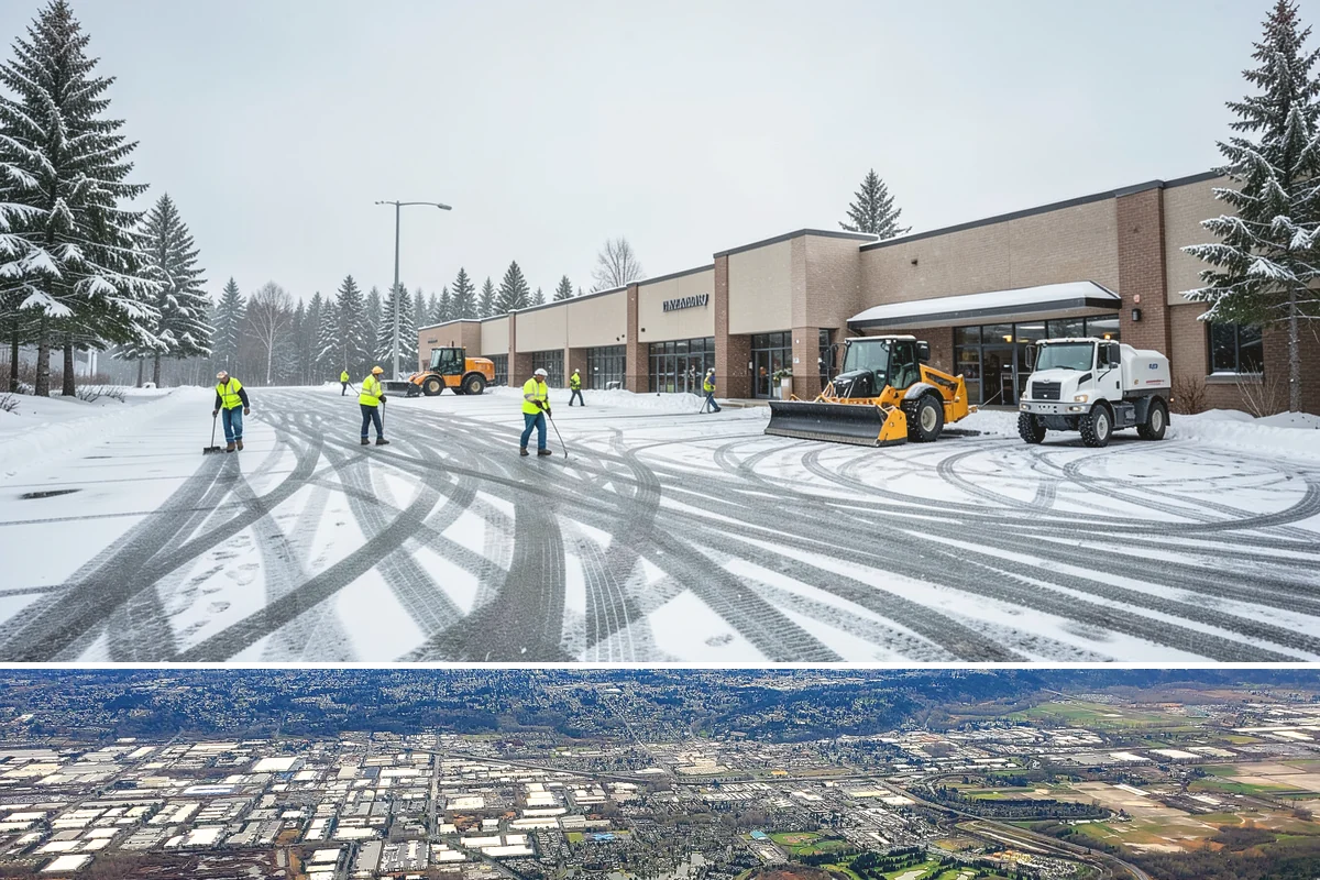 Property Management Deicing in Kent, King County, WA - Coverage spans the winter across every managed site, with coordinated portfolio-wide readiness during each lowland freezing-rain...