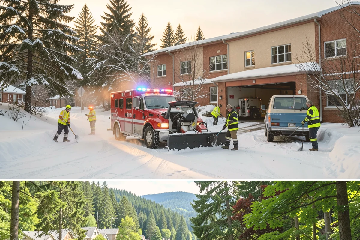 Property Management Deicing in Lake Forest Park, King County, WA - Coverage spans the winter across every managed site, with coordinated portfolio-wide readiness during each lowland freezing-rain...