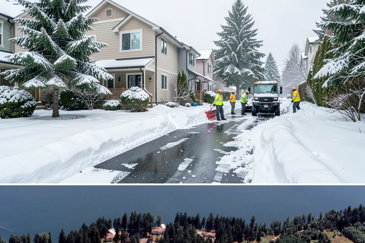 Property Management Deicing in Lakewood, Pierce County, WA - Coverage spans the winter across every managed site, with coordinated portfolio-wide readiness during each lowland freezing-rain...