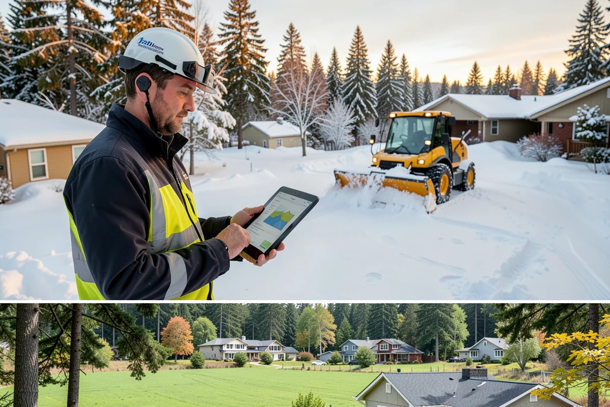 Property Management Deicing in Lyman, Skagit County, WA - Coverage spans the winter across every managed site, with coordinated portfolio-wide readiness during each lowland freezing-rain...