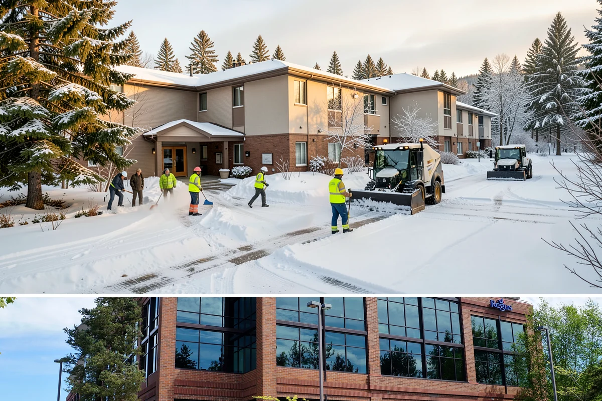 Property Management Deicing in Mountlake Terrace, Snohomish County, WA - Coverage spans the winter across every managed site, with coordinated portfolio-wide readiness during each lowland freezing-rain...
