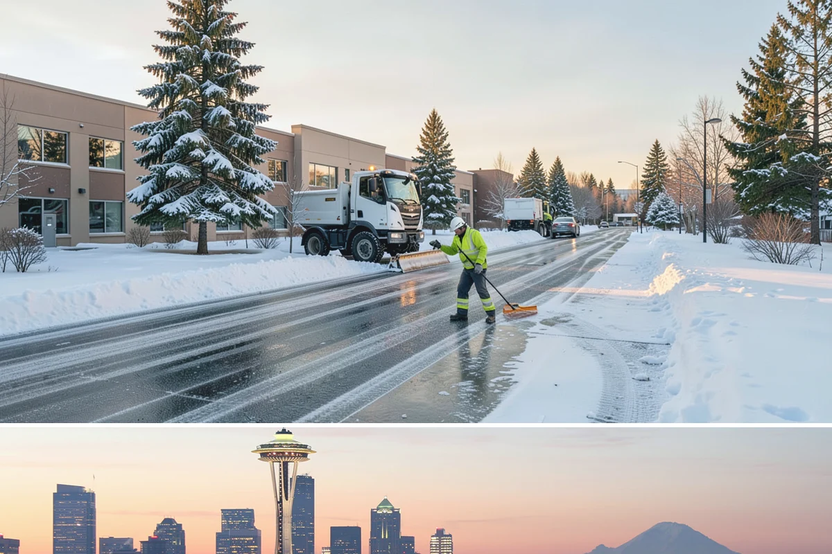 Property Management Deicing in Seattle, King County, WA - Coverage spans the winter across every managed site, with coordinated portfolio-wide readiness during each lowland freezing-rain...