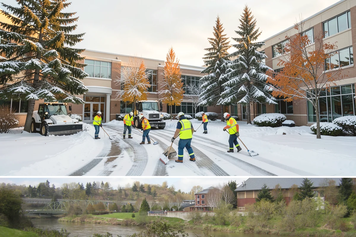 Property Management Deicing in Tukwila, King County, WA - Coverage spans the winter across every managed site, with coordinated portfolio-wide readiness during each lowland freezing-rain...