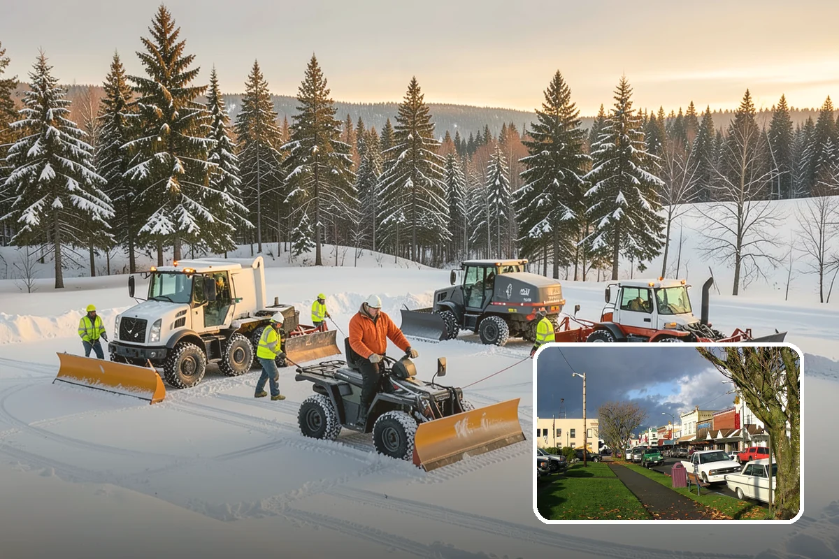 Property Management Parking Lot Snow Removal in Arlington, Snohomish County, WA - One contract and contact covers the entire property portfolio
