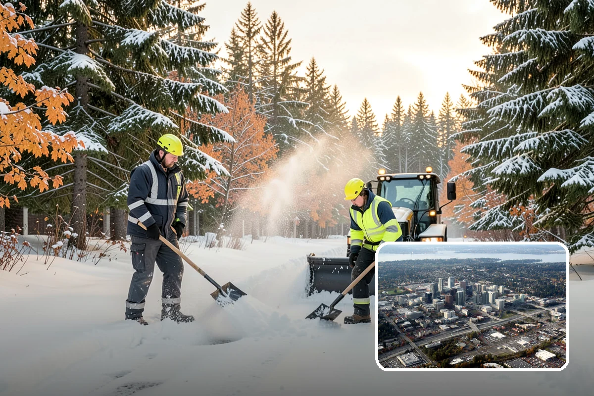 Property Management Parking Lot Snow Removal in Bellevue, King County, WA - One contract and contact covers the entire property portfolio