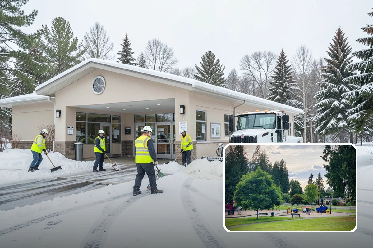 Property Management Parking Lot Snow Removal in Bonney Lake, Pierce County, WA - One contract and contact covers the entire property portfolio