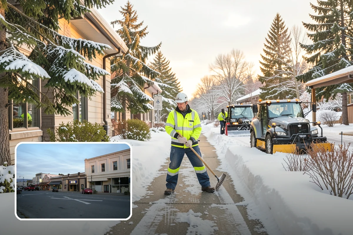 Property Management Parking Lot Snow Removal in Burlington, Skagit County, WA - One contract and contact covers the entire property portfolio