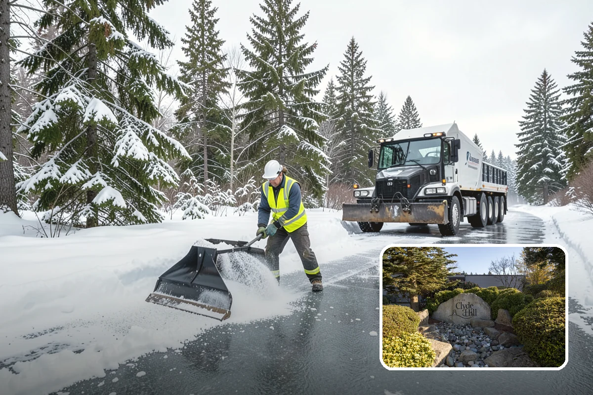 Property Management Parking Lot Snow Removal in Clyde Hill, King County, WA - One contract and contact covers the entire property portfolio
