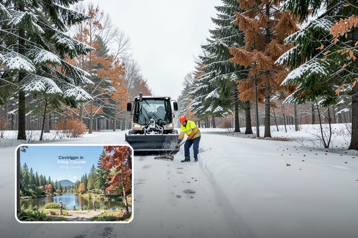 Property Management Parking Lot Snow Removal in Covington, King County, WA - One contract and contact covers the entire property portfolio