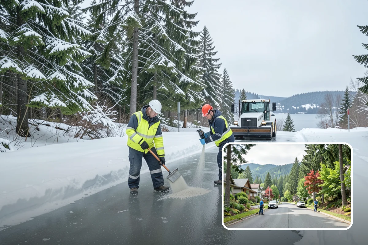 Property Management Parking Lot Snow Removal in Darrington, Snohomish County, WA - One contract and contact covers the entire property portfolio