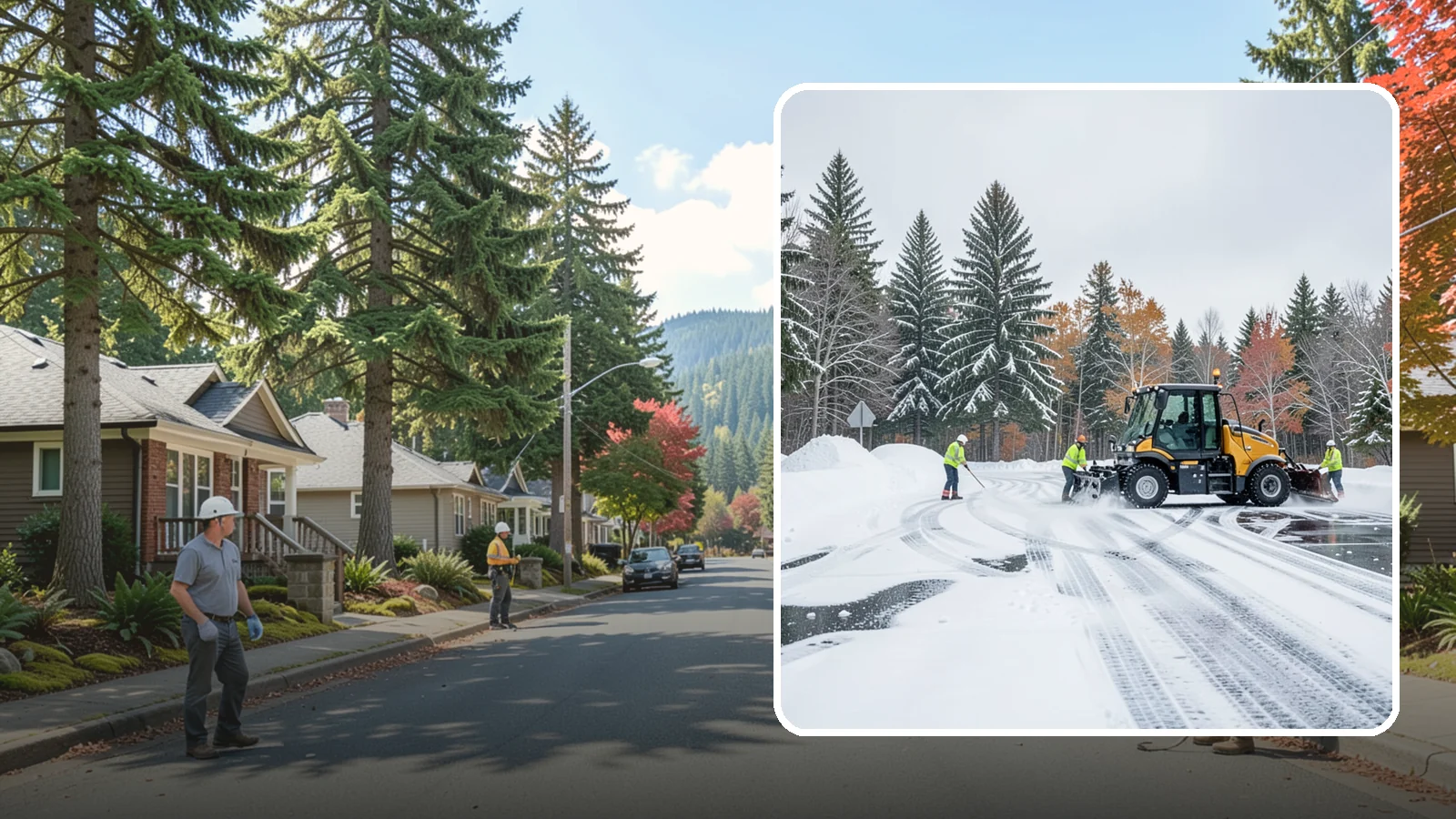 Property Management Parking Lot Snow Removal in Hunts Point, King County, WA - We clear parking lots across a management portfolio under one Western Washington contract that keeps every property covered.