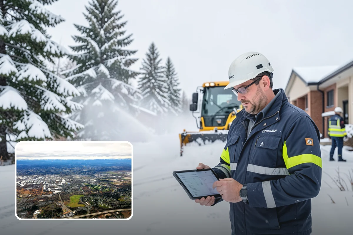 Property Management Parking Lot Snow Removal in Kent, King County, WA - One contract and contact covers the entire property portfolio
