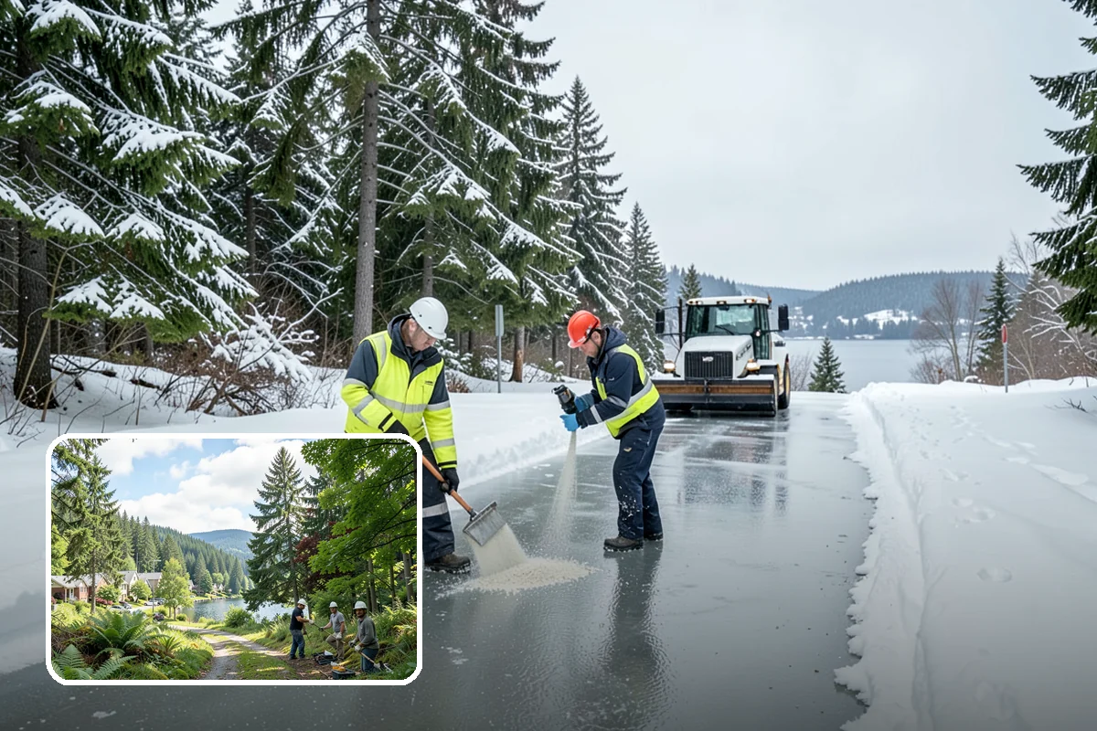 Property Management Parking Lot Snow Removal in Lake Forest Park, King County, WA - One contract and contact covers the entire property portfolio