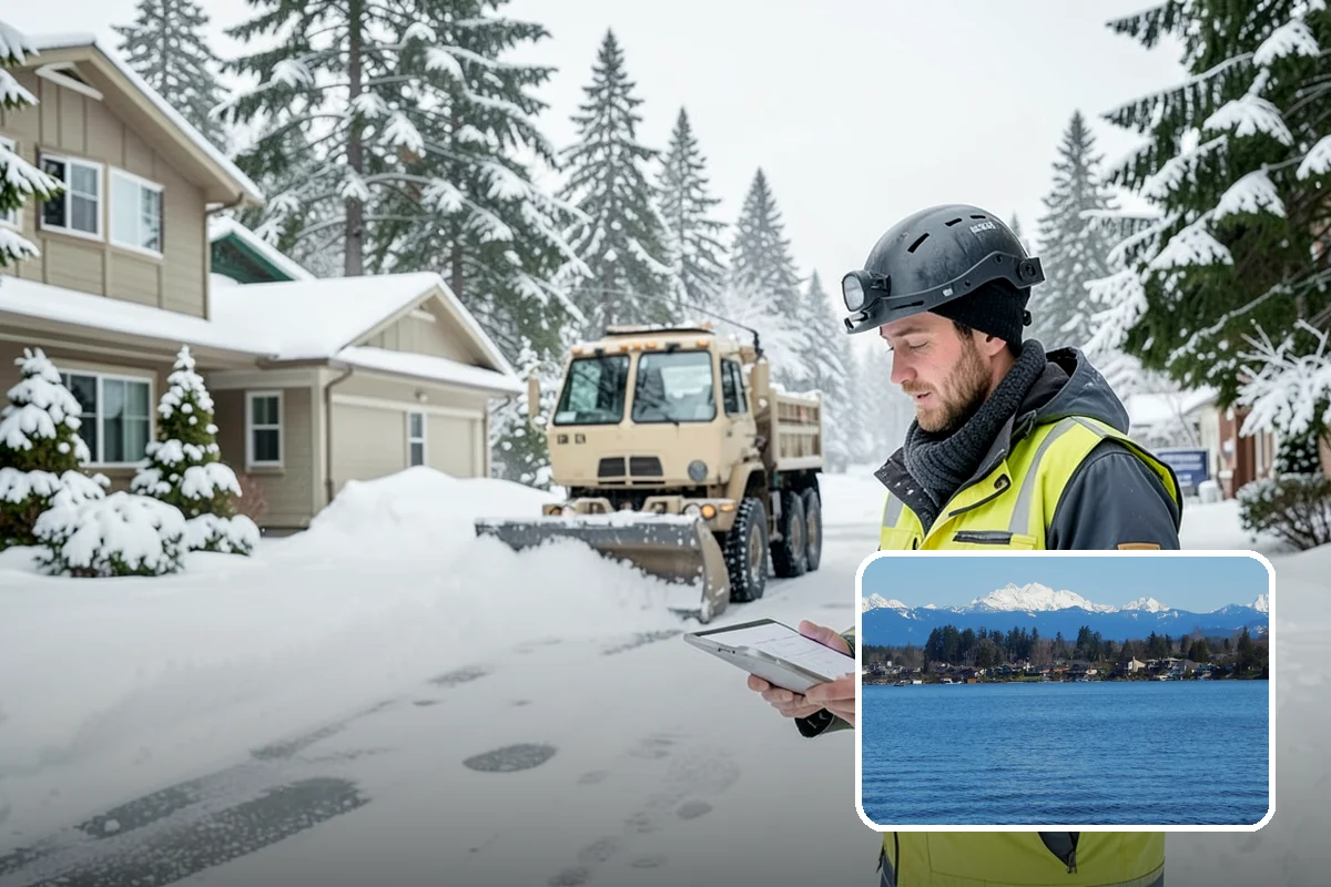 Property Management Parking Lot Snow Removal in Lake Stevens, Snohomish County, WA - One contract and contact covers the entire property portfolio