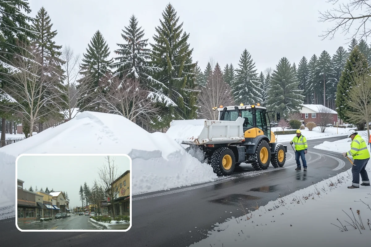 Property Management Parking Lot Snow Removal in Mill Creek, Snohomish County, WA - One contract and contact covers the entire property portfolio