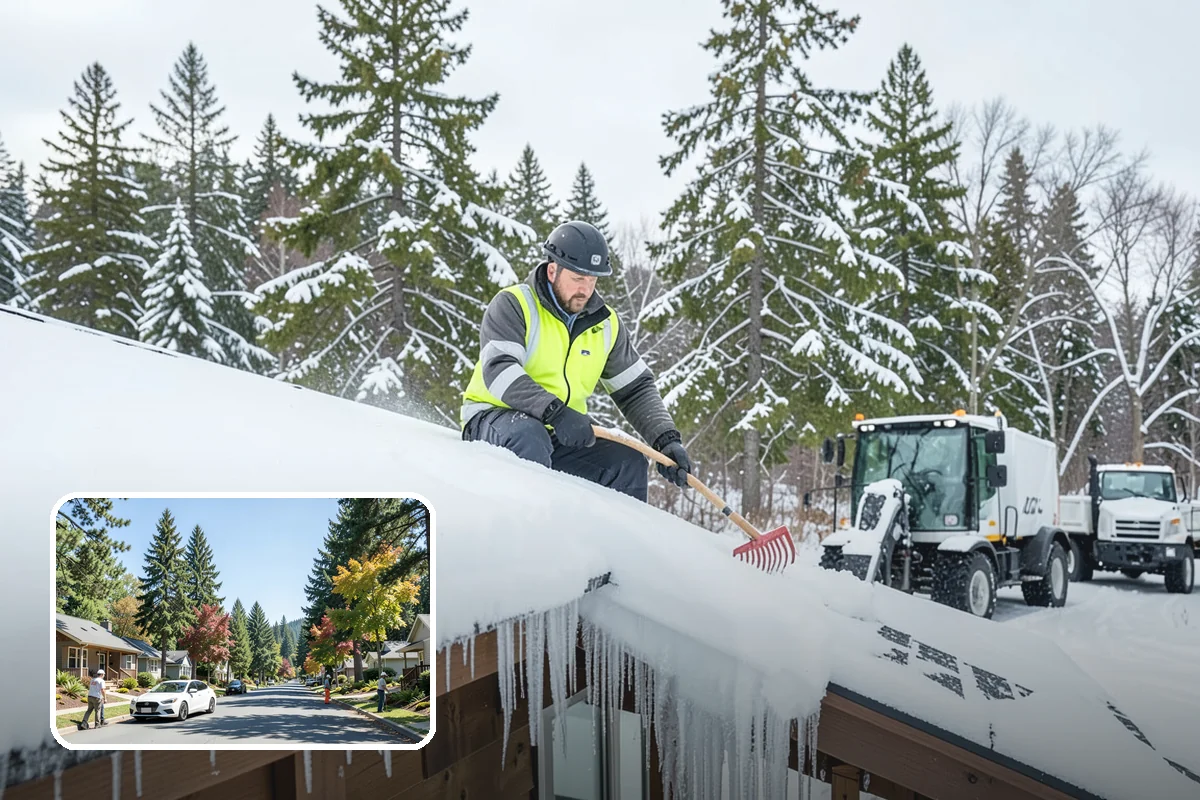 Property Management Parking Lot Snow Removal in Orting, Pierce County, WA - One contract and contact covers the entire property portfolio