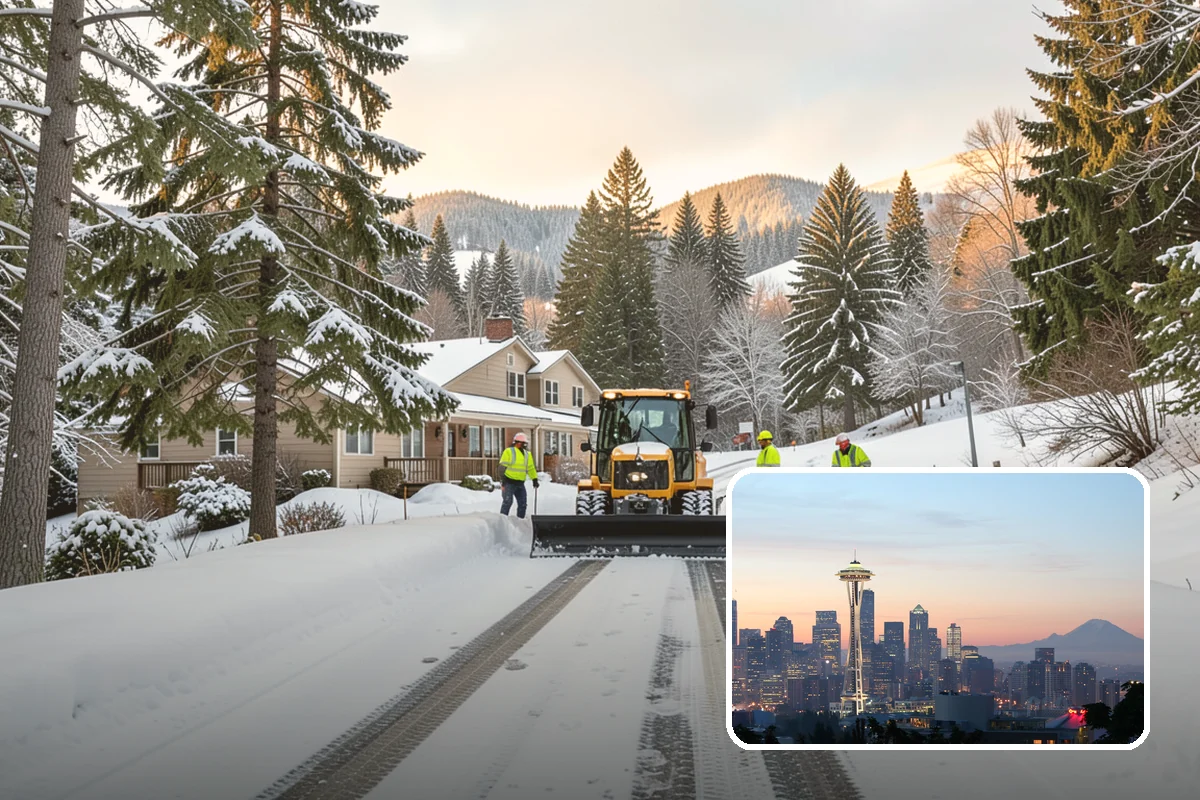 Property Management Parking Lot Snow Removal in Seattle, King County, WA - One contract and contact covers the entire property portfolio