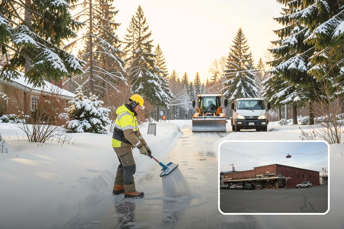 Property Management Parking Lot Snow Removal in Sedro-Woolley, Skagit County, WA - One contract and contact covers the entire property portfolio