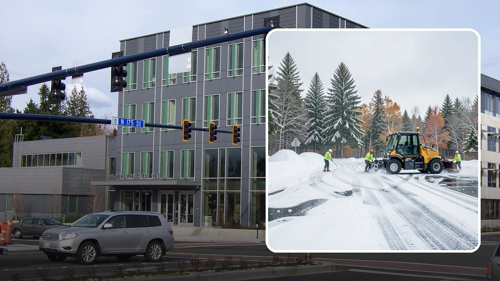 Property Management Parking Lot Snow Removal in Shoreline, King County, WA - We clear parking lots across a management portfolio under one Western Washington contract that keeps every property covered.