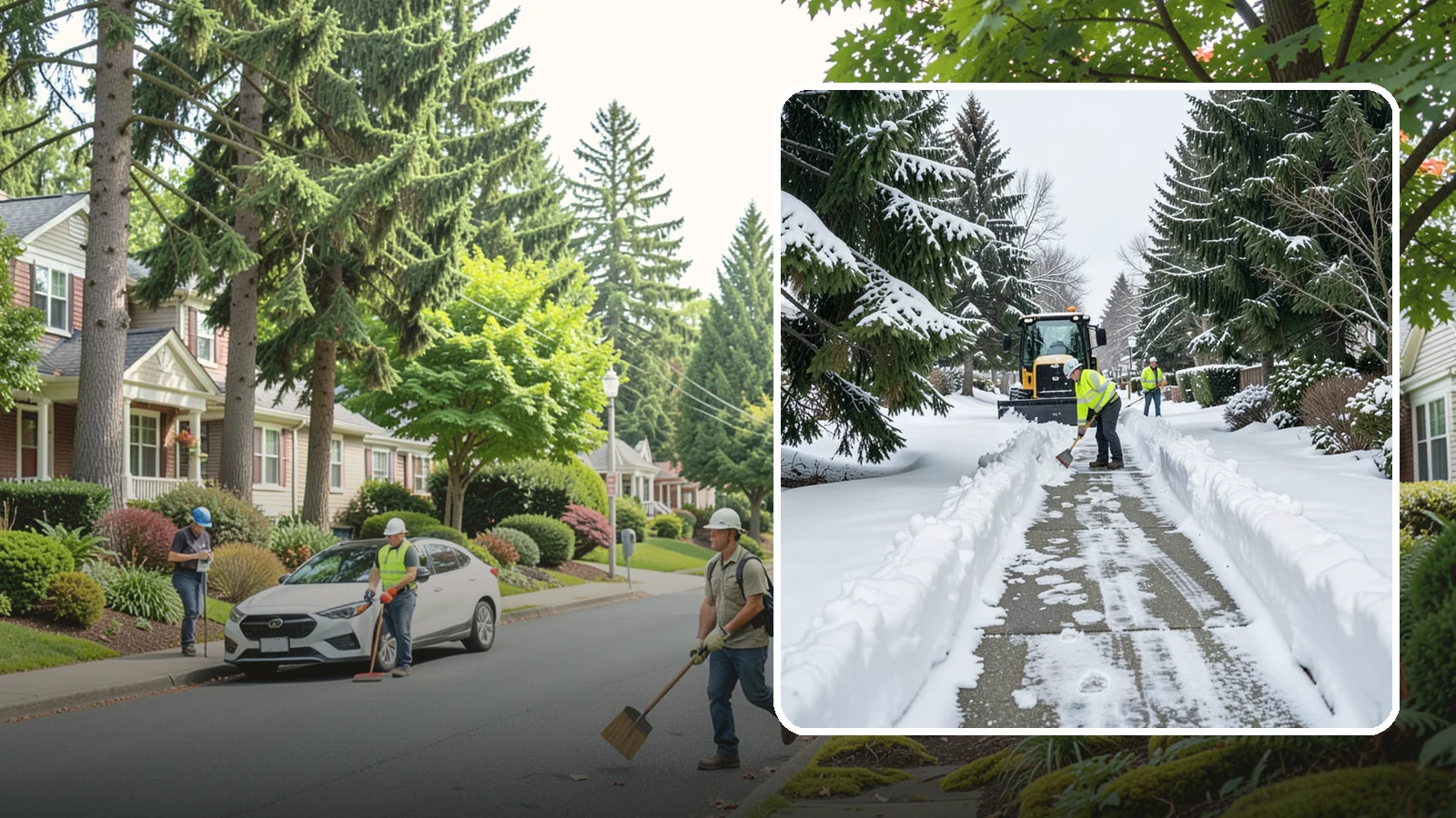 Property Management Sidewalk Clearing in Beaux Arts Village, King County, WA - Portfolio-wide sidewalk clearing for Western Washington property managers, delivering consistent walk service and documentation...