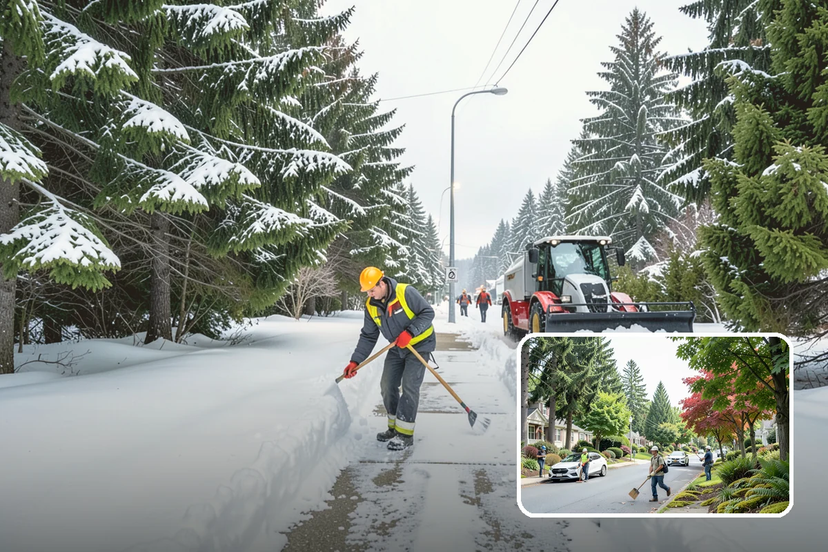 Property Management Sidewalk Clearing in Beaux Arts Village, King County, WA - Consistent sidewalk standards across your entire portfolio