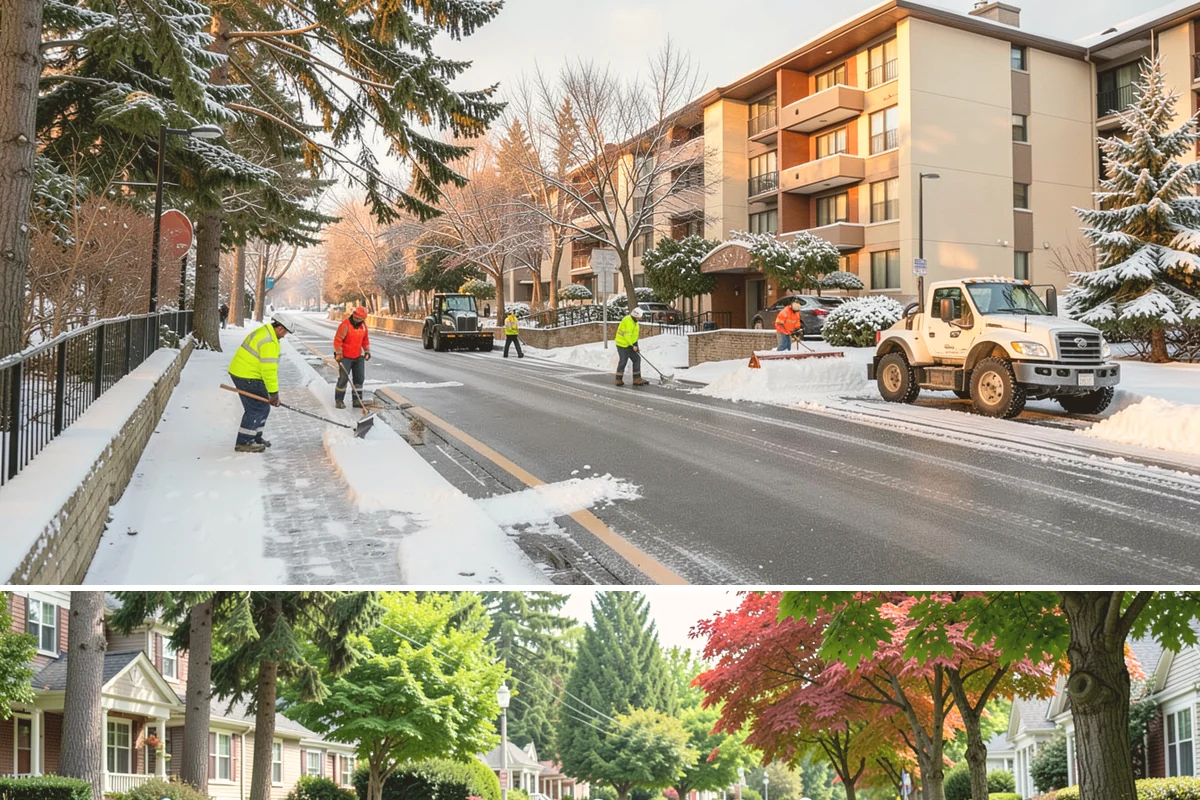 Property Management Sidewalk Clearing in Beaux Arts Village, King County, WA - Property management demand spans late November through February, when portfolio-wide freeze-thaw keeps every managed walk in play.