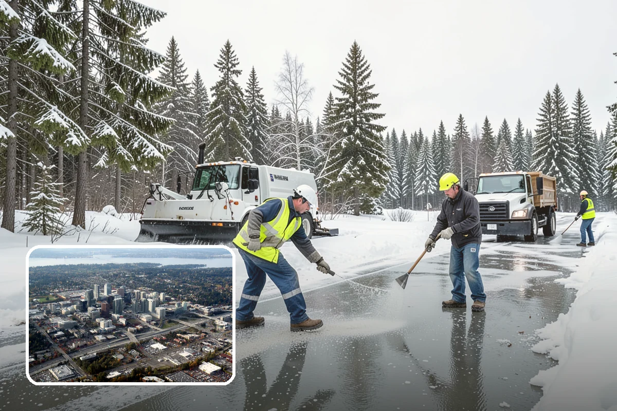 Property Management Sidewalk Clearing in Bellevue, King County, WA - Consistent sidewalk standards across your entire portfolio