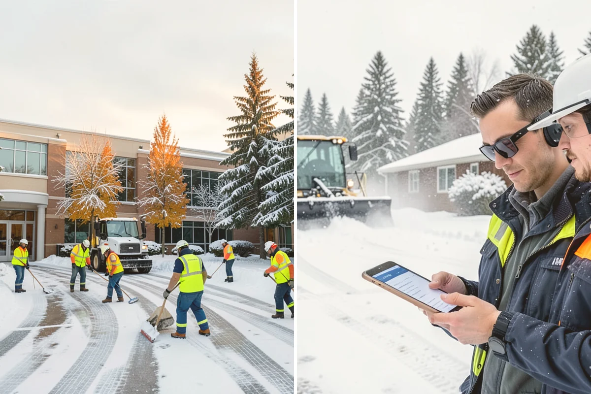 Property Management Sidewalk Clearing in Bellevue, King County, WA - Inventory the walkways at each managed property