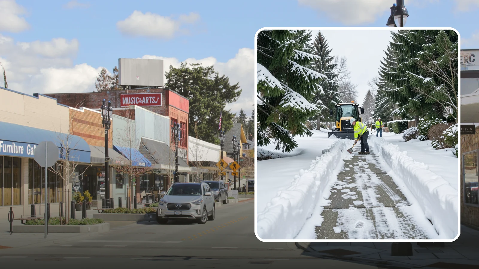 Property Management Sidewalk Clearing in Bothell, King County, WA - Portfolio-wide sidewalk clearing for Western Washington property managers, delivering consistent walk service and documentation...