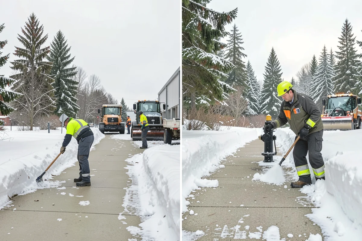 Property Management Sidewalk Clearing in Burlington, Skagit County, WA - Inventory the walkways at each managed property