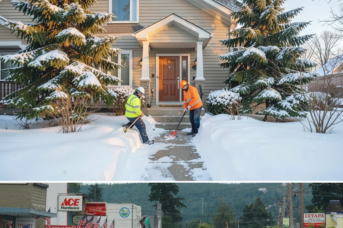 Property Management Sidewalk Clearing in Carnation, King County, WA - Property management demand spans late November through February, when portfolio-wide freeze-thaw keeps every managed walk in play.