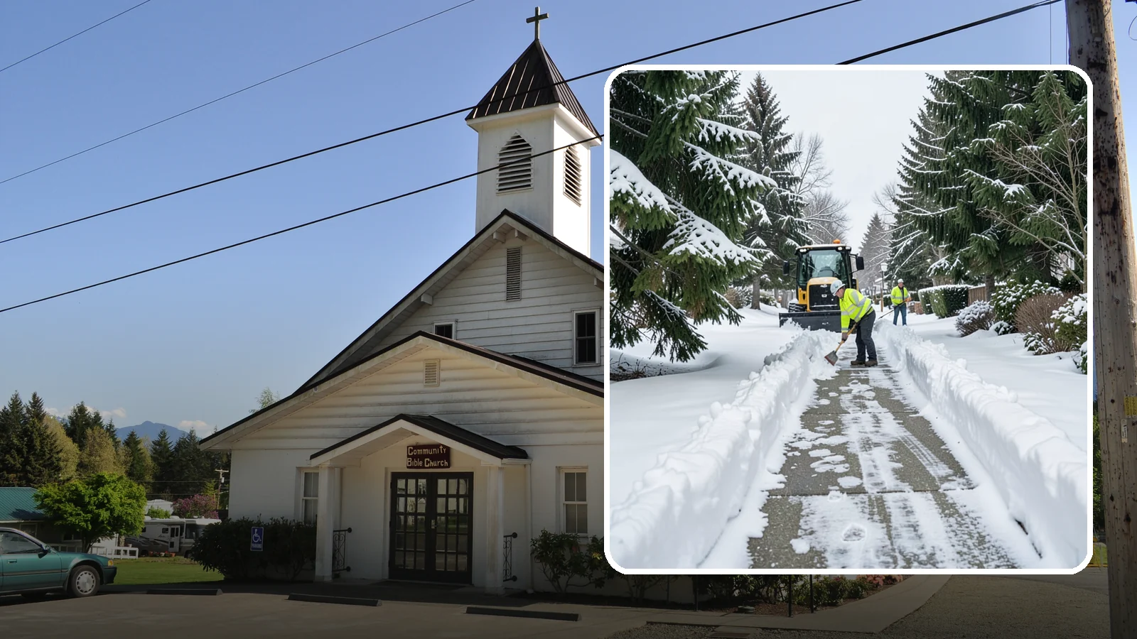 Property Management Sidewalk Clearing in Concrete, Skagit County, WA - Portfolio-wide sidewalk clearing for Western Washington property managers, delivering consistent walk service and documentation...