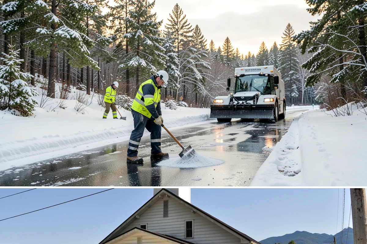 Property Management Sidewalk Clearing in Concrete, Skagit County, WA - Property management demand spans late November through February, when portfolio-wide freeze-thaw keeps every managed walk in play.